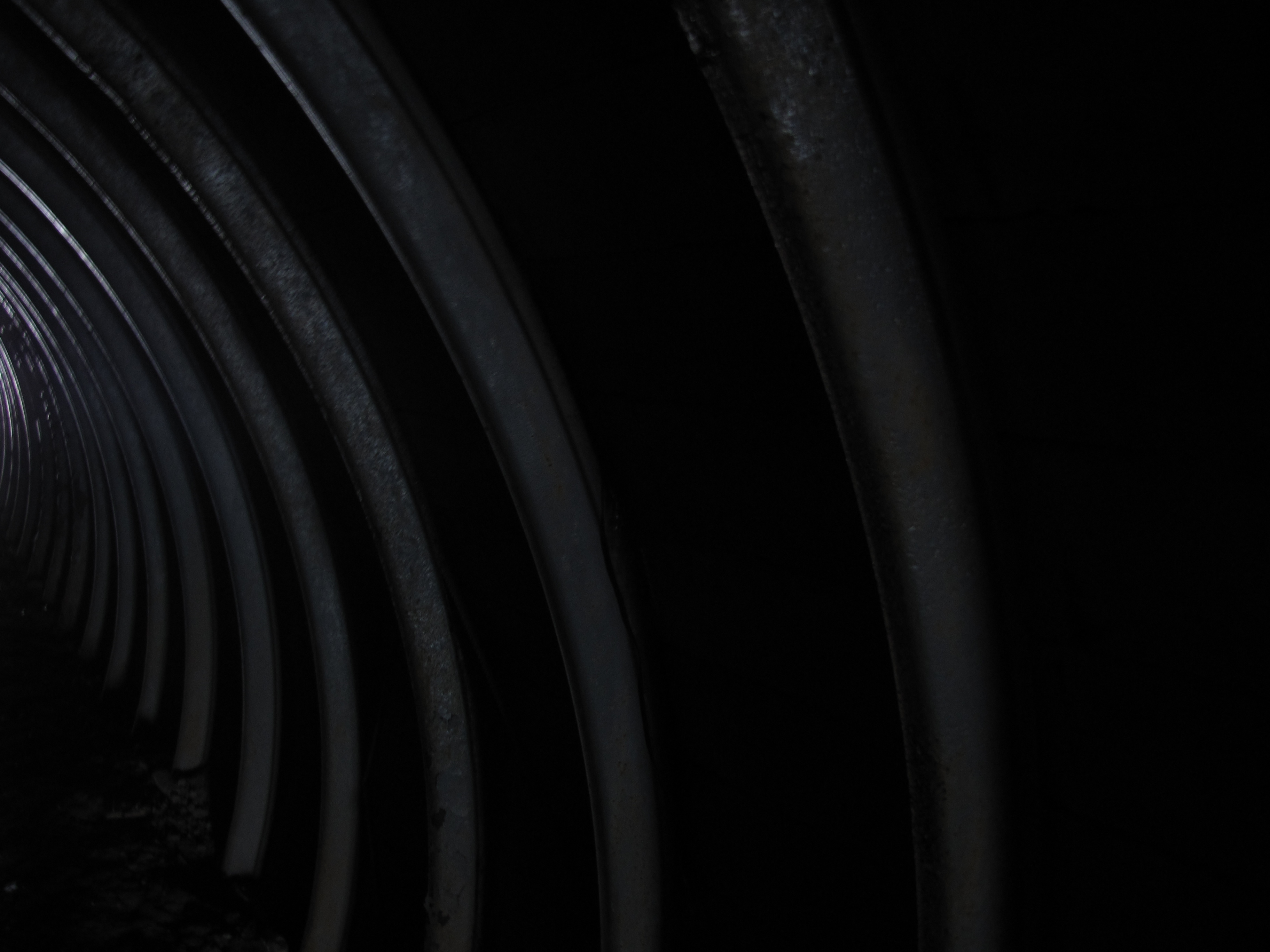 A felújított alagút tartószerkezetének bordázata