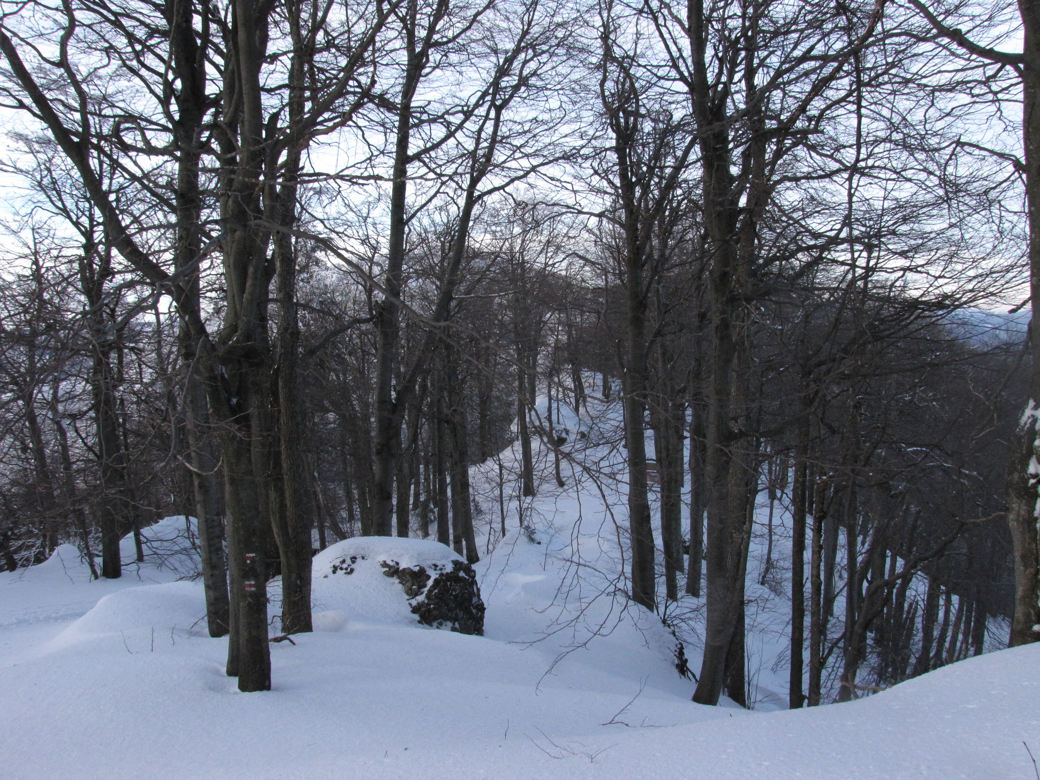 A hóval fedett kanyargó hegygerinc