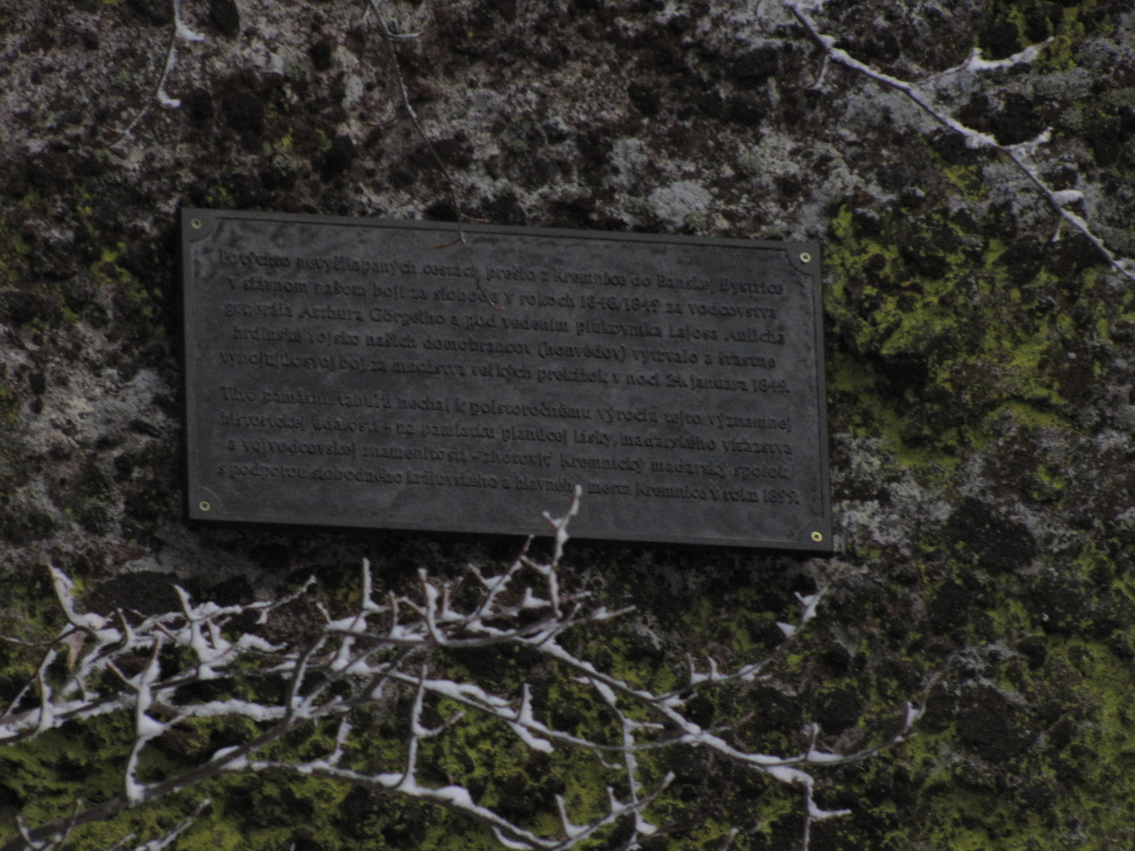 A szlovák nyelvű tábla